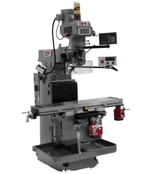 Clearance JET JT9-698081 JTM-1254VS With Newall NMS800 3X (Q) DRO, X & Y Powerfeeds & Air Power Drawbar