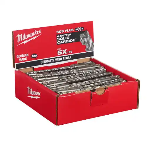 Milwaukee Tool 48-20-7994 SDS Plus 4CT MX4 1/4" X 4" X 6" Bulk 100, 100 Pack Price Cut