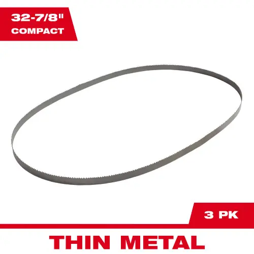 Milwaukee Tool 48-39-0579 32-7/8" 18 TPI Compact Band Saw Blade for Thin Metal (3 PK) Premium