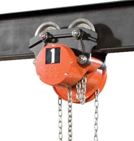 Cm Columbus Mckinnon 4834 646 1 Ton Cyclone Low Head Room Trolley 10‘ Lift Flash Sale