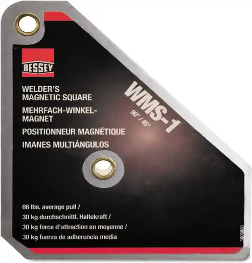 Bessey WMS-1 Magnet, magnetic square, 90/45 degrees, 66 lbs pull, 10 Pack High Quality