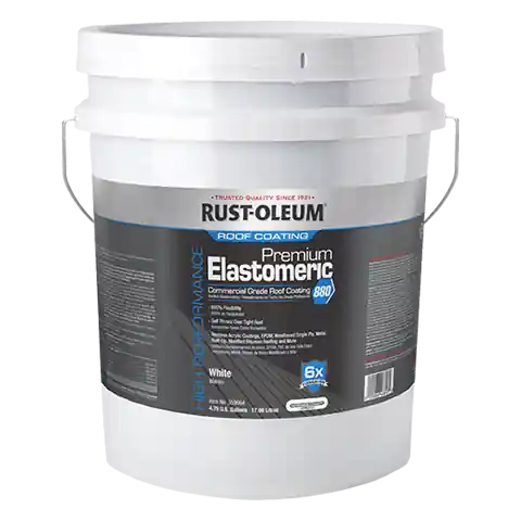 Rust-Oleum Roofing 359666 870 Elastomeric Roof Coating White 4.75 Gal Cheap