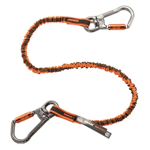 Fresh Stock Ergodyne 19829 Triple-Locking Dual Carabiner W/ Swivel - 25Lbs