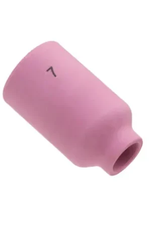 54N15 7 (7/16") X 1 5/8" Alumina Medium Gas Lens Cup TIG Alumina Gas Lens Cup - Medium Cup For 17, 18, 26 Series Torches Genuine