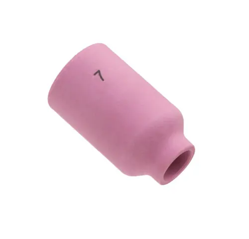 54N15 7 (7/16") X 1 5/8" Alumina Medium Gas Lens Cup TIG Alumina Gas Lens Cup - Medium Cup For 17, 18, 26 Series Torches Genuine