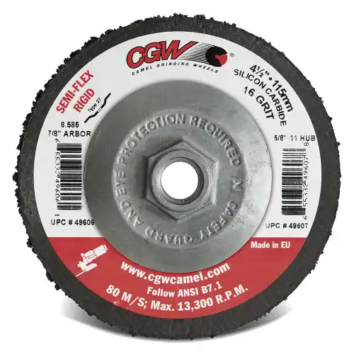 Special Discount CGW Abrasives 49609 4-1/2 x 5/8-11 T27 Sc 24 Grit Semi-Flex Ds, 10 Pack