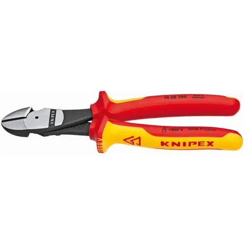 Fan Favorite Knipex 74 08 200 US High Leverage Diagonal Cutters-1000V Insulated, 8" Nominal Length