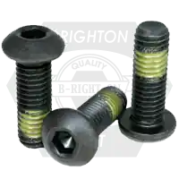Special Offer 3/8"-24 x 3/4" Button Head Socket Cap Screws, Nylon-Patch Thermal Black Oxide, Full Thread, Fine (UNF), Alloy Steel, Qty 100