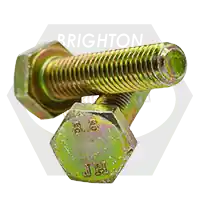 M24-3.00 x 200 mm Hex Cap Screws, Metric Class 8.8, Zinc-Yellow Cr+6, Partial Thread, Coarse (UNC), DIN 931 / ISO4014, Qty 5 Fresh Stock