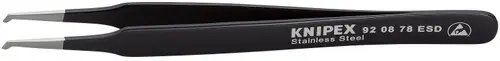 Last Chance Knipex 92 08 78 ESD Stainless Steel Positioning Tweezers-ESD-SMD, 4 3/4" Nominal Length