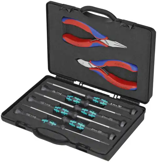 Crafted Knipex 00 20 18 8 Pc ESD Tool Set In Case With Foam