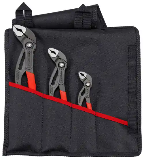 Knipex 00 19 55 S9 3 Pc Cobra Set in Tool Roll Professional Grade