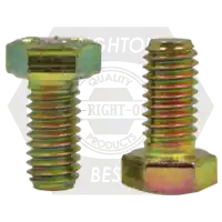 Must Have 7/16"-14 x 3/4" Hex Cap Screws, Grade 8, Zinc-Yellow Cr+6 Bake, Full Thread, Coarse (UNC), Made in China, Qty 750