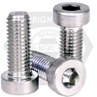 Hassle-Free Returns M10-1.50 x 25 mm Low Head Socket Cap Screws, 18-8 Stainless Steel A2, Full Thread, Coarse (UNC), Qty 100