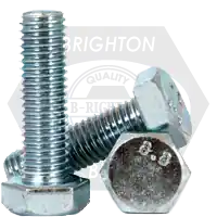 Express Delivery M22-2.50 x 90 mm Hex Cap Screws, Metric Class 8.8, Zinc Cr+3, Full Thread, Coarse (UNC), Medium Carbon Steel, DIN 933, Qty 10