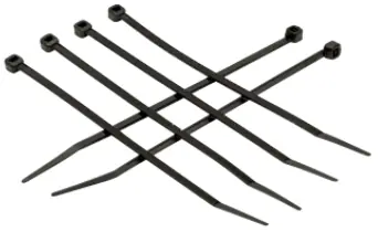 Luxury 4" 18 Lb(0.10"W, 0.04"T) Proferred Nylon 66 Uv Rated 1000 Hrs Black Cable Ties, Qty 500