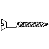 8-15 x 7/8" Wood Screws, Slotted Round Head, Zinc Cr+3, Qty 100 Budget