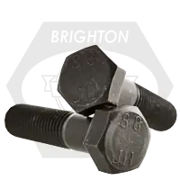 Exclusive Offer M27-3.00 x 150 mm Hex Cap Screws, Metric Class 8.8, Plain Finish, Partial Thread, Coarse (UNC), Medium Carbon Steel, DIN 931 / ISO 4014, Qty 5