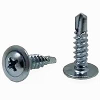 8-18 x 1/2" Proferred Self-Drilling Screws, Unslotted Indent Hex Washer Head HWH, 2 Point, Zinc Cr+3, Qty 5 Certified