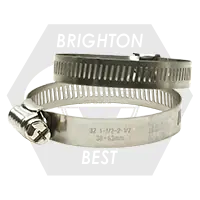 24 (1"-2") (25mm-51mm) 304 Stainless Steel Housing And Band - Steel Nickel Plated Screw (Worm-Gear), Qty 100 Buy Online