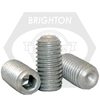 7/16"-20 x 3/8" Socket Set Screws, Cup Point, Zinc-Bake Cr+3, Fine (UNF), Alloy Steel, Qty 100 Clearance