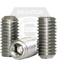 Clearance 1/2"-20 x 1 1/2" Socket Set Screws, Cup Point, 18-8 Stainless Steel A2, Fine (UNF), Qty 50