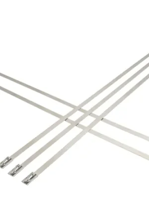 0.18" x 14.3" 100Lb Proferred Bead Self-Locking 304 Stainless Ties, Qty 50 Popular