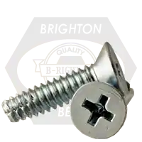 8-32 x 5/8" Thread-Cutting Screws, Slotted Indent Hex Washer Head HWH, Type F, Zinc Cr+3, Full Thread, Qty 7000 Authentic