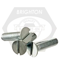 Factory Price M8-1.25 x 50 mm Machine Screws, Metric Class 4.8, Slotted Flat Head, Zinc Cr+3, DIN 963, Qty 900