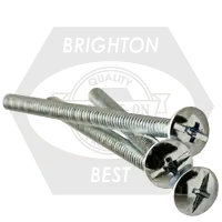 While Supplies Last 3/8"-16 x 3" Machine Screws, Phillips/Slotted Combo Truss Head, Zinc Cr+3, Full Thread, Coarse (UNC), Qty 500
