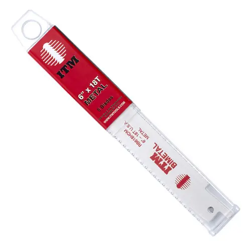 In Demand 12" x 6T Wood & Nail Bi Metal Reciprocating Blades, Qty 5