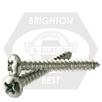 Fresh Stock 6-18 x 5/8" Self-Tapping Screws, Slotted Truss Head, Type A, Zinc Cr+3, Full Thread, Qty 6250
