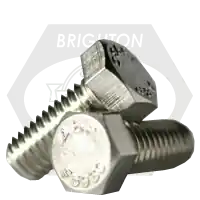 1 3/8"-6 x 4" Hex Cap Screws, 18-8 Stainless Steel A2, Partial Thread, Coarse (UNC), ASTM F593, Qty 10 Certified