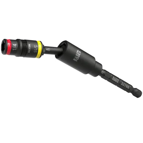 Klein Tools 32982 Impact Flip Socket With Swivel Adapter, 3-Piece Same Day Shipping
