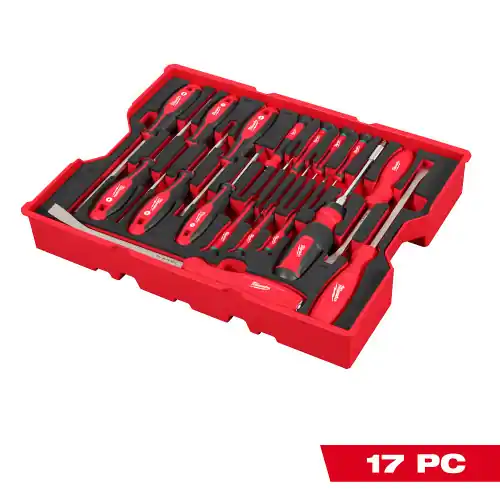 Get Yours Milwaukee Tool 48-22-0158 17pc. Screwdriver & Pry Bar Set with Tray for PACKOUT Drawers