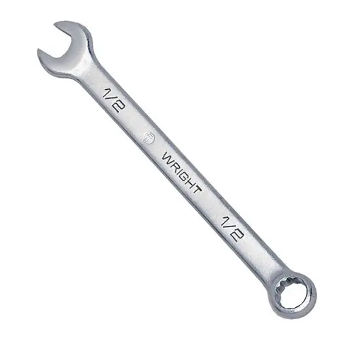 1 1/8" 12 Point USA Combination Wrench , Chrome Finish, Qty 1 Professional Grade