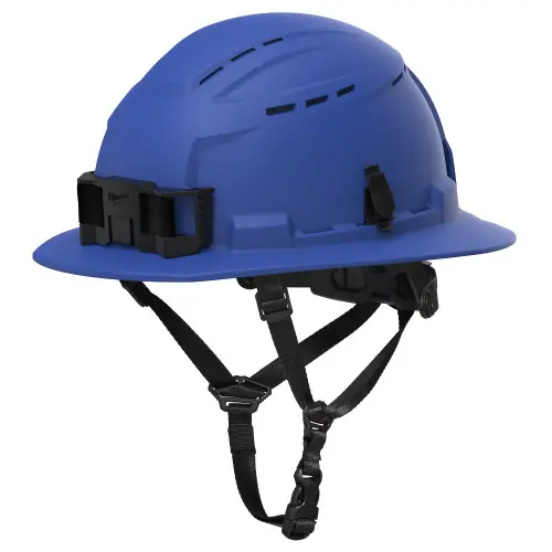 Final Sale Milwaukee Tool 48-73-1654 BOLT Blue Full Brim Vented Safety Helmet Type 2, Class C