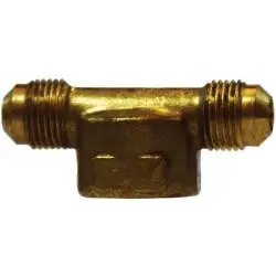 Instant Buy ANDERSON METALS 04058-080606 Branch Tee, 1/2-in SAE 45 deg Male Flared x 3/8-in SAE 45 deg Male Flared x 3/8-in FPT, Brass