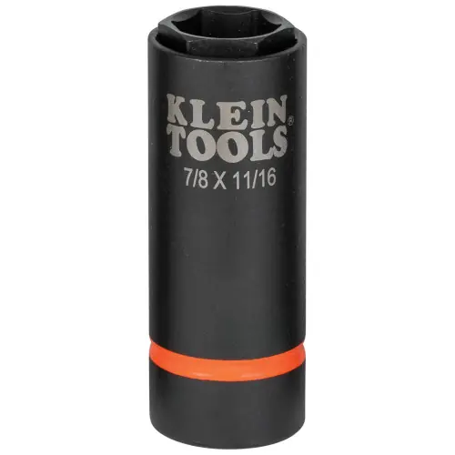 Price Drop Klein Tools 66064 2-in-1 Impact Socket, 6-Point, 7/8 and 11/16-Inch