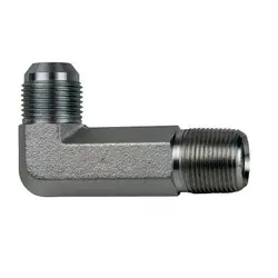 Special Discount Midland Metal 2501LL86 90-deg Extra Long Elbow, 1/2-in Male JIC x 3/8-in Male NPTF, Steel