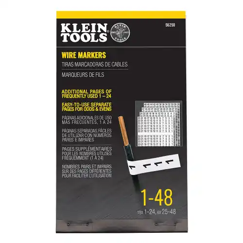 Klein Tools 56250 Wire Marker Book, 1-48 Get Yours