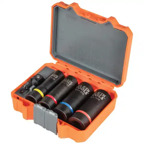Klein Tools 66040 2-in-1 Impact Socket Set, 12-Point, 5-Piece Special Offer