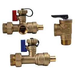 Midland Metal 945722 Tankless Water Heater Valve Kit, 3/4 in, Female NPT x PEX Clamp, Lead-Free Brass, 125 psi Don't Miss Out