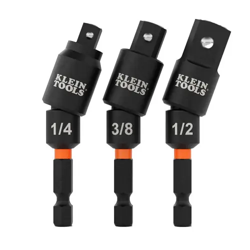Flash Sale Klein Tools 65813SW Swivel Impact Driver Socket Adapter Set, 3-Piece