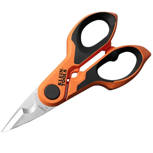 Final Sale Klein Tools 2100FO Compact Cable Stripping Electrician Scissors, 6-Inch