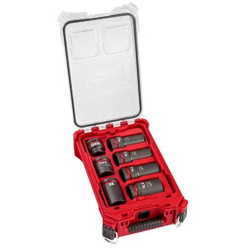 New Release Milwaukee Tool 49-66-7840 SHOCKWAVE Impact Duty 1 Drive 7PC MM & SAE Wheel Service Socket with PACKOUT