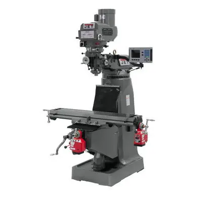 JET JT9-690140-4 JTM-4VS Mill With 3-Axis ACU-RITE 203 DRO (Quill) With X and Y-Axis Powerfeeds 460V Order Now