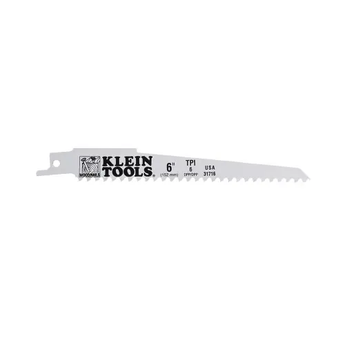 Grab Now Klein Tools 31716 Reciprocating Saw Blades, 6 TPI, 6-Inch, 5-Pack