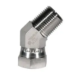 STAINLESS ADAPTERS SS1503-20-20 45-deg Swivel Elbow, 1-1/4-in Male NPTF x 1-1/4-in Female NPSM Swivel, Stainless Steel Low Price