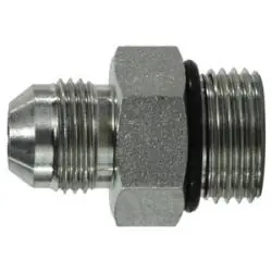 Authentic Midland Metal 6400126 Adapter, 3/4-in Male JIC x 3/8-in Male O-Ring Boss, Steel